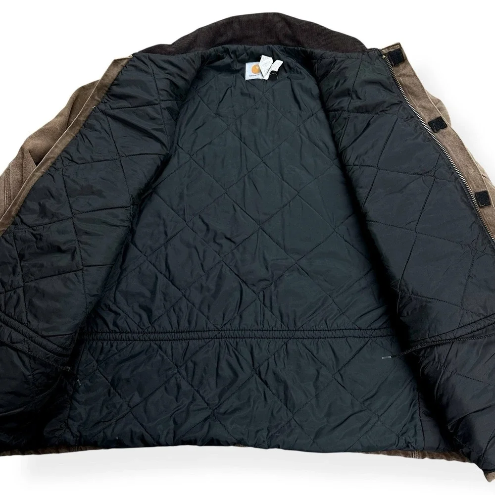 VTG Carhartt Arctic Jacket Quilted USA Men's‎ 2XL Tall C26 CHT Chestnut Brown